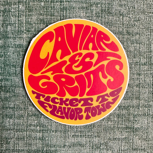 Ticket to Flavor Town Sun Sticker